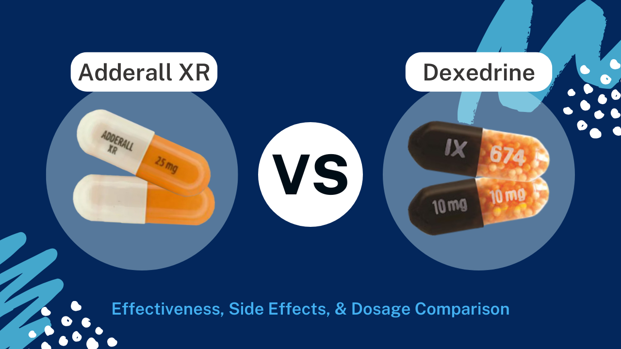 Dexedrine vs. Adderall: Side Effects, Dosage, and Which ADHD Med Is Right  for You | Comparing ADHD Medications: Dexedrine vs Adderall | How to Choose  between Dexedrine & Adderall | ADHDAdvisor.org